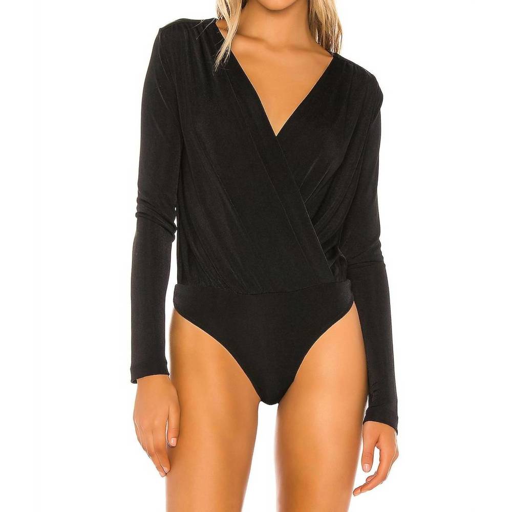 NEW FREE PEOPLE turnt crossover bodysuit in black